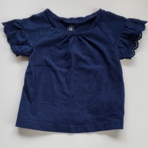 Baby GAP 12-18mo tshirt with frilly sleeves